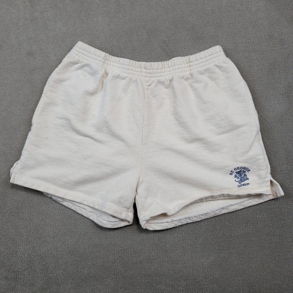 John Galt Vintage Aesthetic St George London Sweat Shorts OS Cream Gym Casual — photo 2